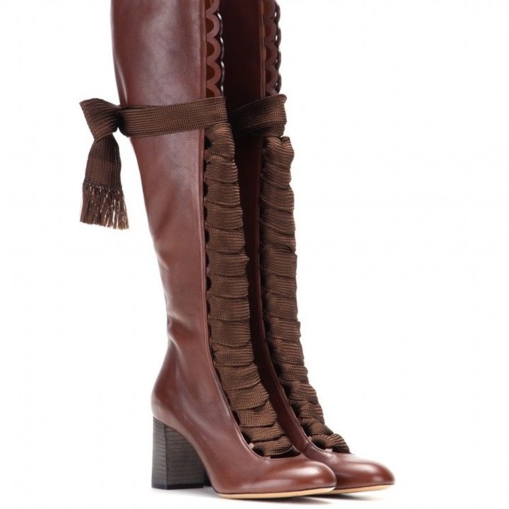 SOLD Chloe Harper Lace Up Leather Boots